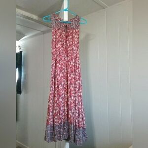 Lucky Brand Floral Peasant Dress XS